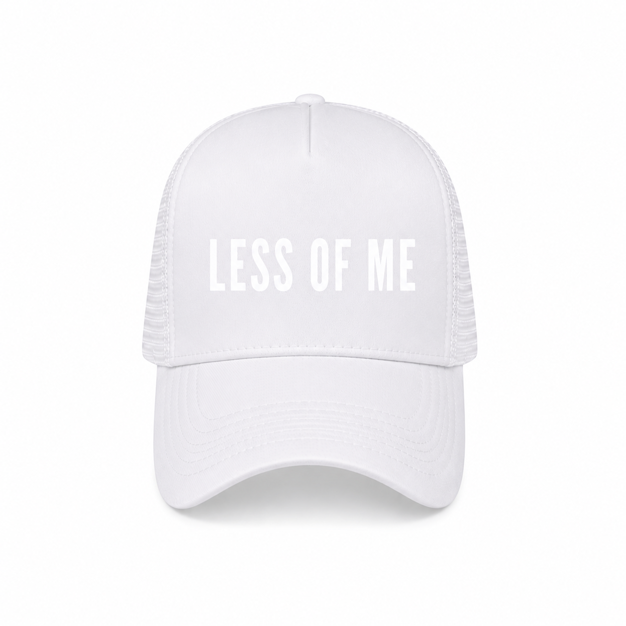 WHITE TRUCKER HAT